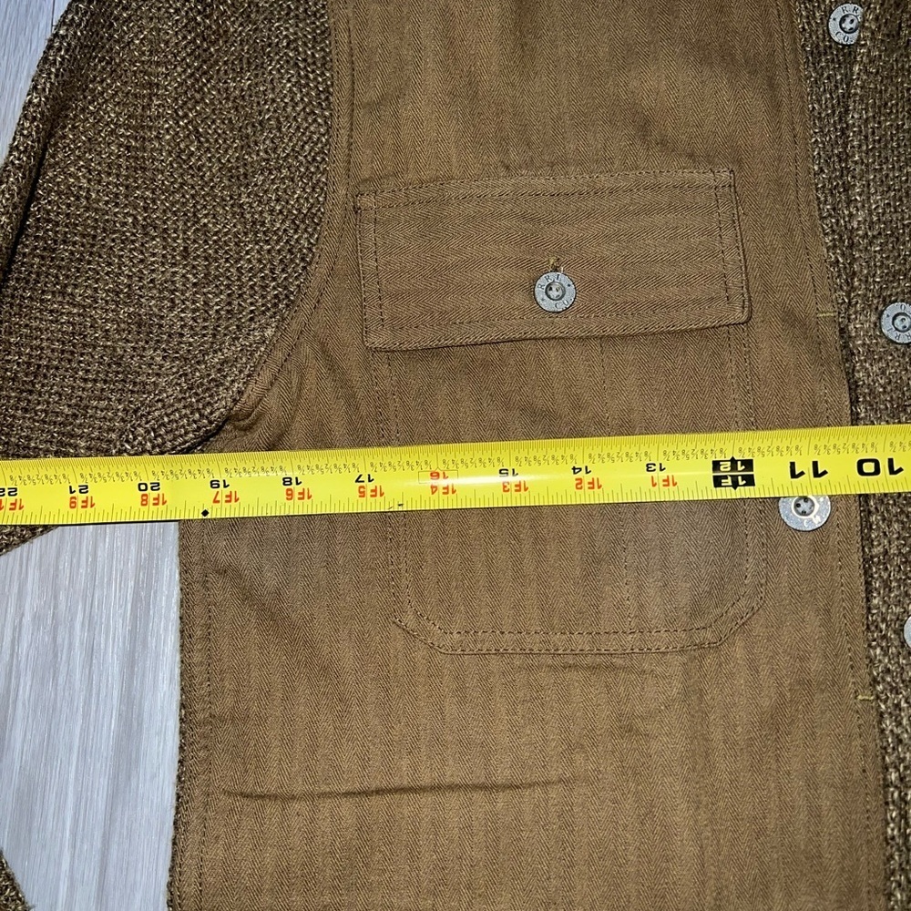 RRL MENS S double Ralph Lauren Wool-Linen Workshirt Sweater - Picture 4 of 7
